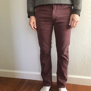 Burgundy Men’s Levi’s 513 Slim Straight - W33 L32